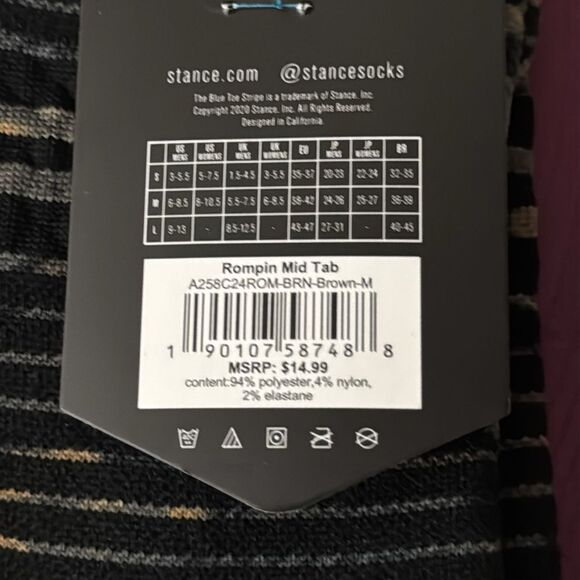 Stance Black and Gray Athletic Socks for Performance - Picture 8 of 8